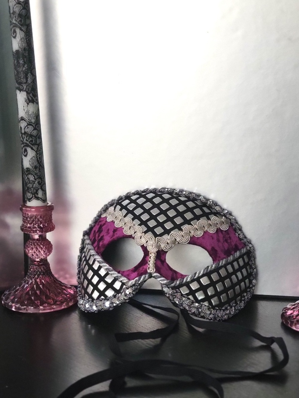 Vintage Handmade Eye Mask: Halloween Costume Masquerade Carnival Mardi Gras